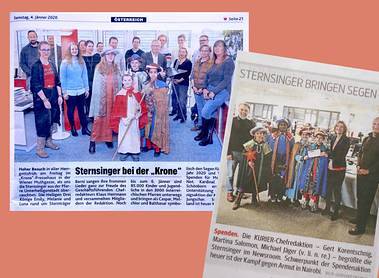 Unterheiligenstädter Sternsinger als Medienstars