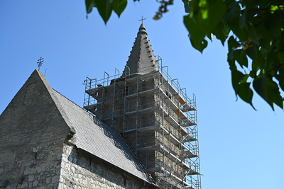 Gerüstbaufbau abgeschlossen