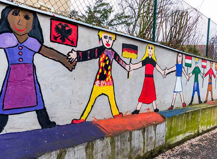 Malerei auf einer Schule