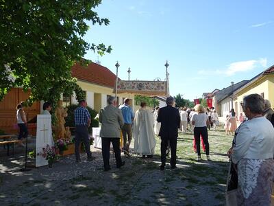 Feier des Fronleichnamsfestes in Ameis