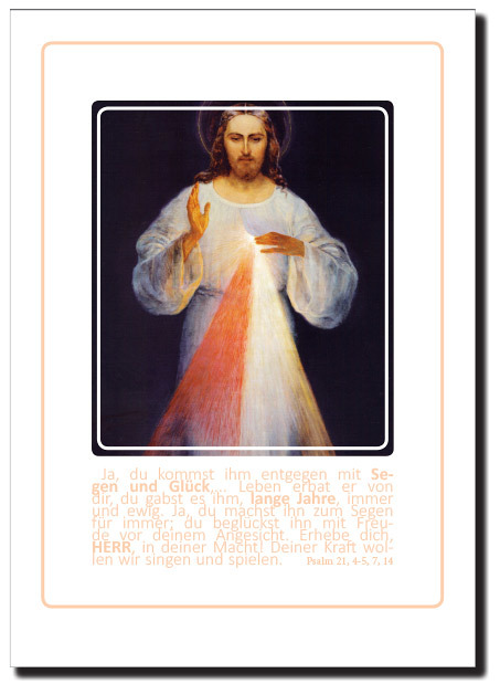 Glückwunschkarte 'barmherziger Jesus'