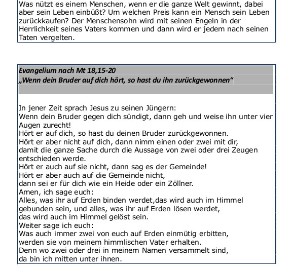 Wochenzettel Seite 3 / Pfarre Machstraße
