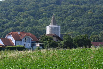 Baunetz montiert - Arbeiten begonnen