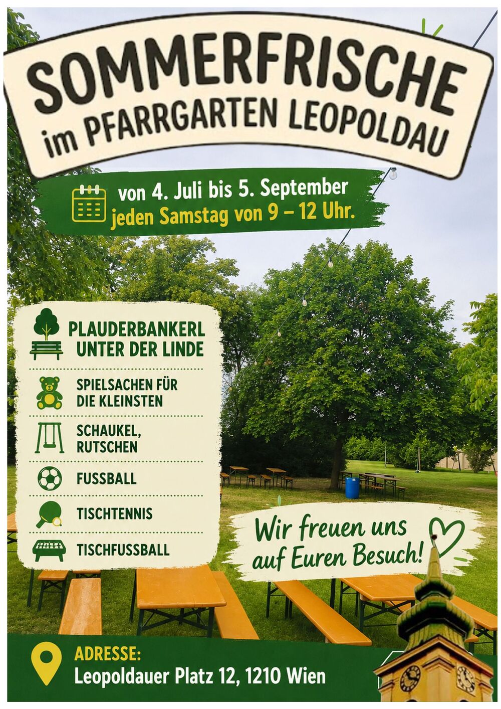 Sommerfrische im Pfarrgarten / Pfarre Leopoldau