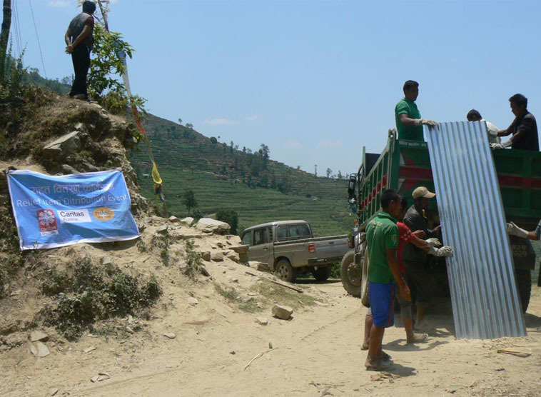 Verteilung von Wellblechen