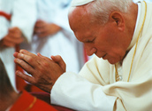 Papst Johannes Paul II betend in Salzburg 1998 / kathbild.at FJ Rupprecht 