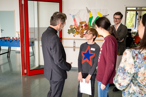 Schulbesuch Blaue Schule / Erzdiözese Wien/ Schönlaub, Stephan Schönlaub Schulbesuch Blaue Schule