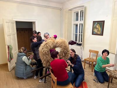 Vorbereitungsarbeiten im Pfarrhof in Wenzersdorf