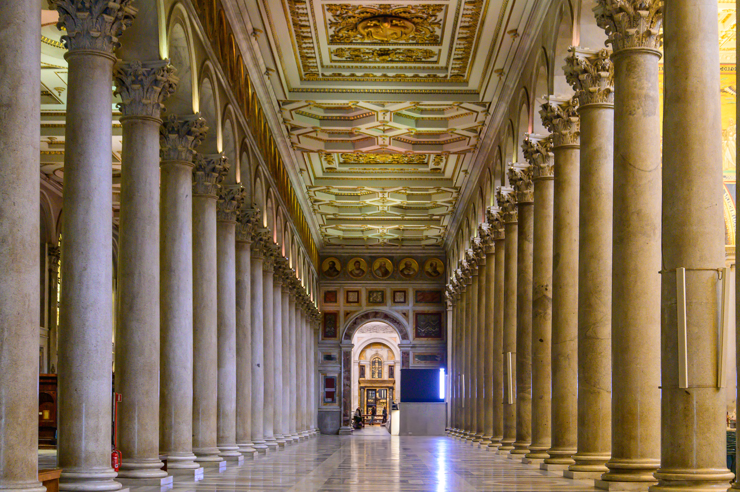 Beautiful view of the Church of San Paolo fuori le mura in Rome, Italy