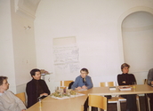 2004: Bildungswerk (Dietlinde Hinterwirth, Ilka Krenn, Hedi Ströher, P. Mirek Baranski, Lene Hamburger)