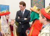 Sternsinger bei Außenminister Kurz / kathbild.at/rupprecht