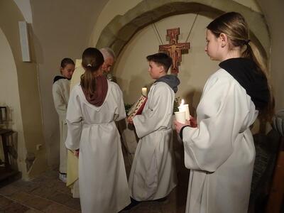 Feier der Osternacht in Ameis