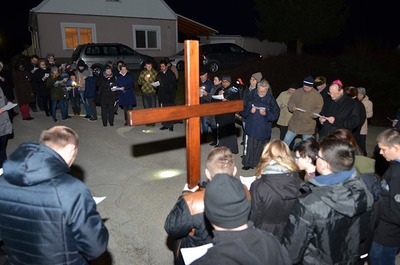 Straßenkreuzweg in Gnadendorf am 3. März 2017
