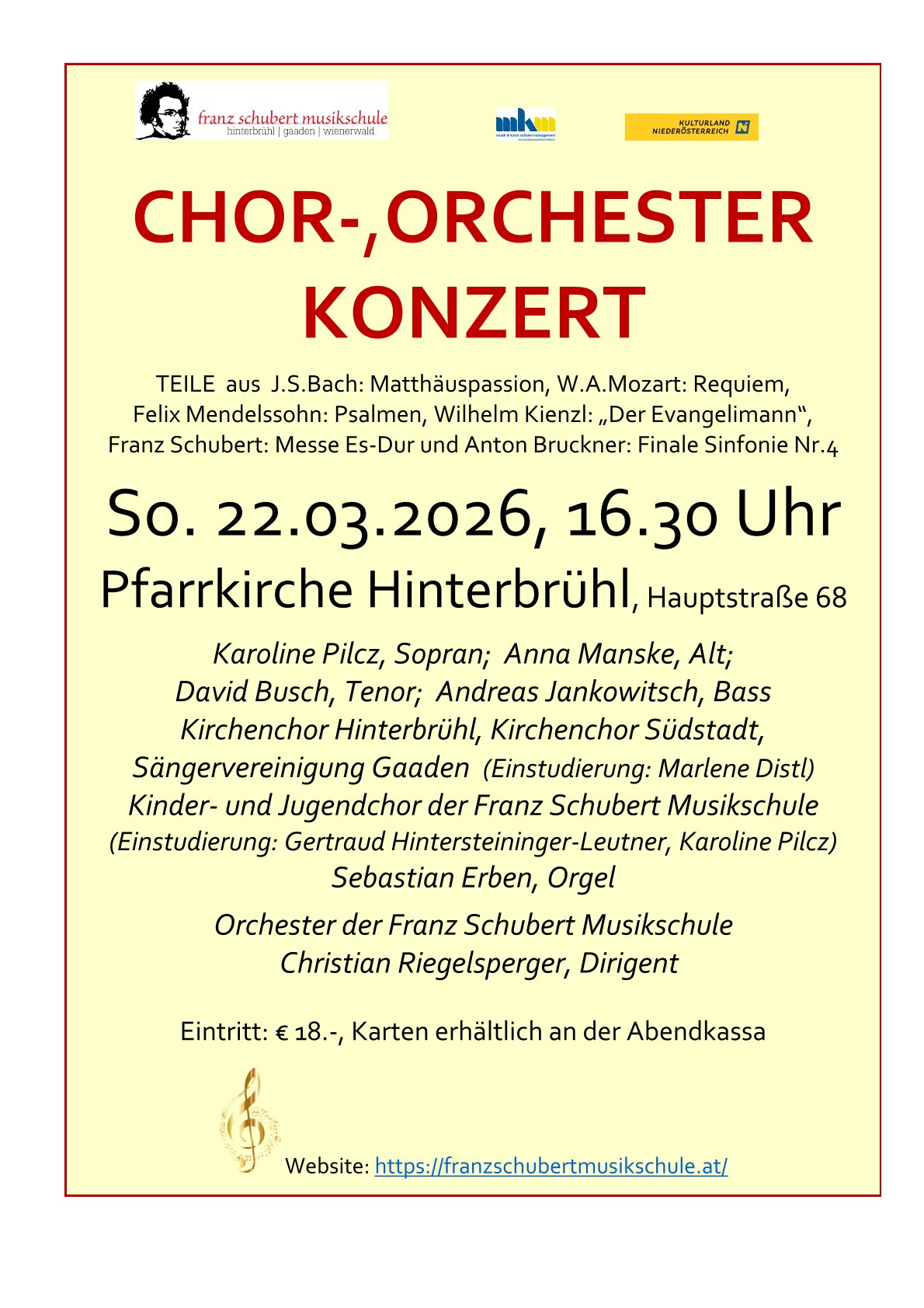 Chor - Orchesterkonzert