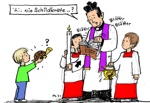 Zeichnung Benediktionale / Der Sonntag, Markus Szyszkowitz Zeichnung Benediktionale