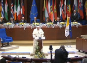 Papst Franziskus vor dem Europarat/Screenshot Youtube Vatikan