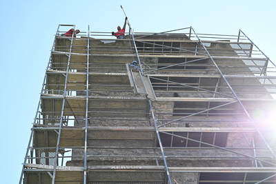 Aufbau des Baugerüstes