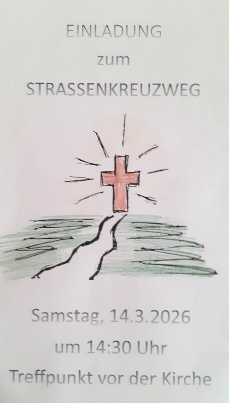 Plakat zum Straßenkreuzweg