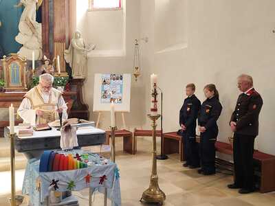 Feier der Florianimesse in der Kirche in Wenzersdorf