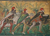 Die Heiligen Drei Könige, Basilika Sant'Apollinare Nuovo in Ravenna (wikipedia)