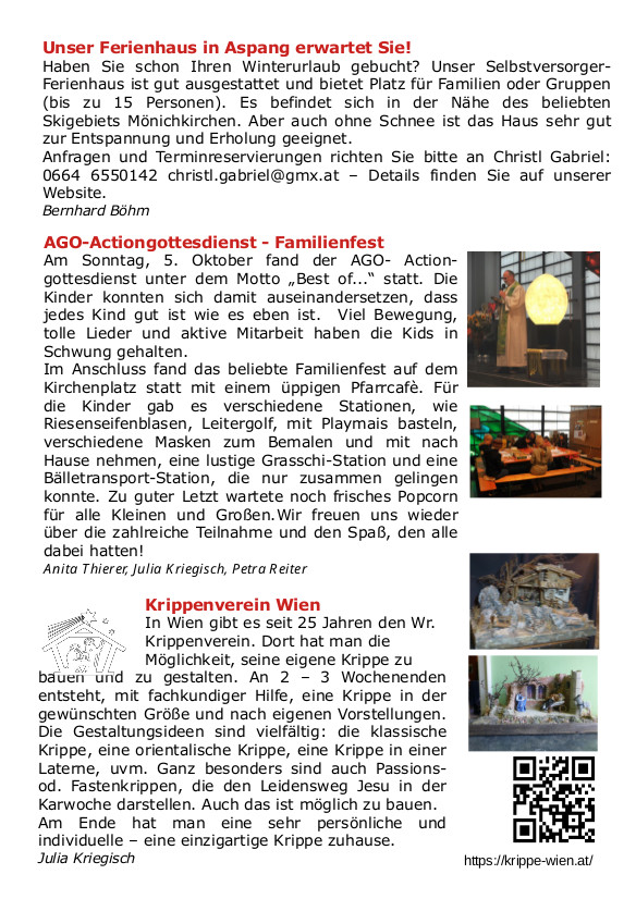 Pfarrblatt Seite 2 / Pfarre Machstraße