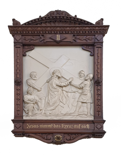 Jesus nimmt das Kreuz auf sich
