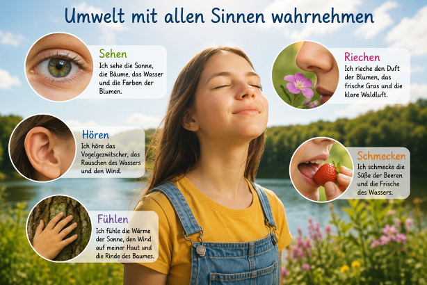 Umwelt wahrnehmen / Pfarre Am Lainzerbach gestaltet von chatGPT