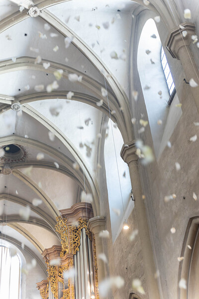 Das Pfingstfest wird am 50. Tag nach Ostern gefeiert. Wegen dieser Ausgießung des Heiligen Geistes am Pfingsttag, von der dieser Text aus der Apostelgeschichte berichtet, wird dieses Ereignis als Geburtstag der Kirche und als Beginn der weltweiten Mi