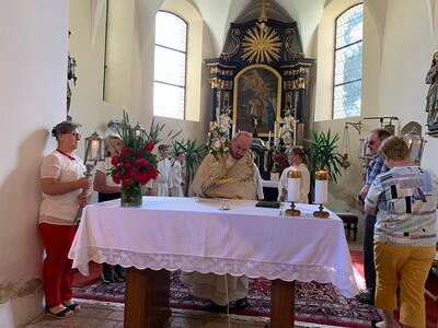 Feier des Fronleichnamsfestes in Ameis