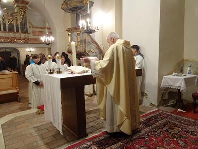 Feier der Osternacht in Ameis