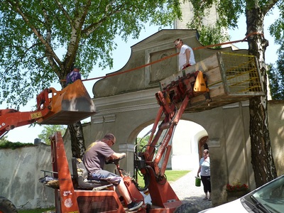 Vorbereitungsarbeiten zur Langen Nacht der Kirchen 2015