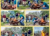 Geschafft, es brennt! — Gute Stimmung beim Feuer