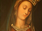 „Unsere liebe Frau mit dem geneigten Haupte“, eine Abbildung des Gnadenbildes vom Karmelitenkloster in Döbling