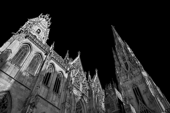 Stephansdom in schwarzweiß