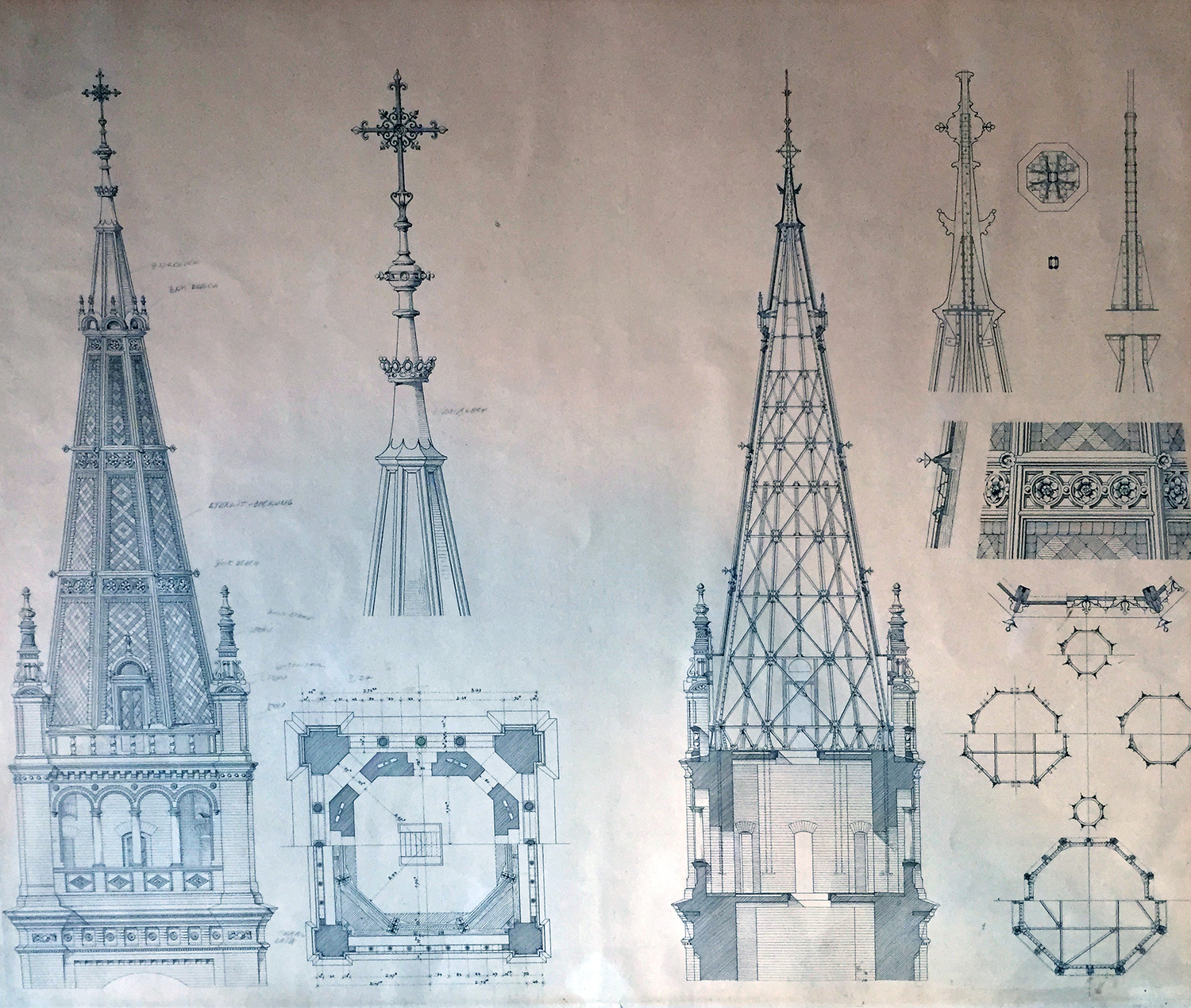 Plan Kirchenturm 1894