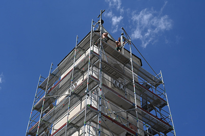 Gerüst fertig aufgebaut