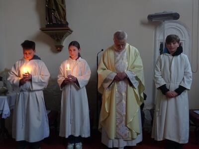 Feier der Osternacht in Ameis