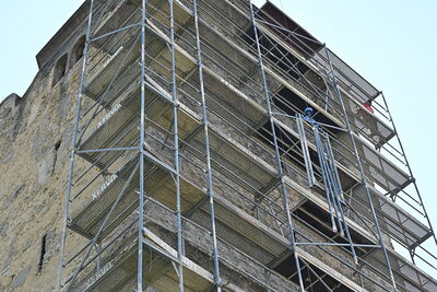 Aufbau des Baugerüstes