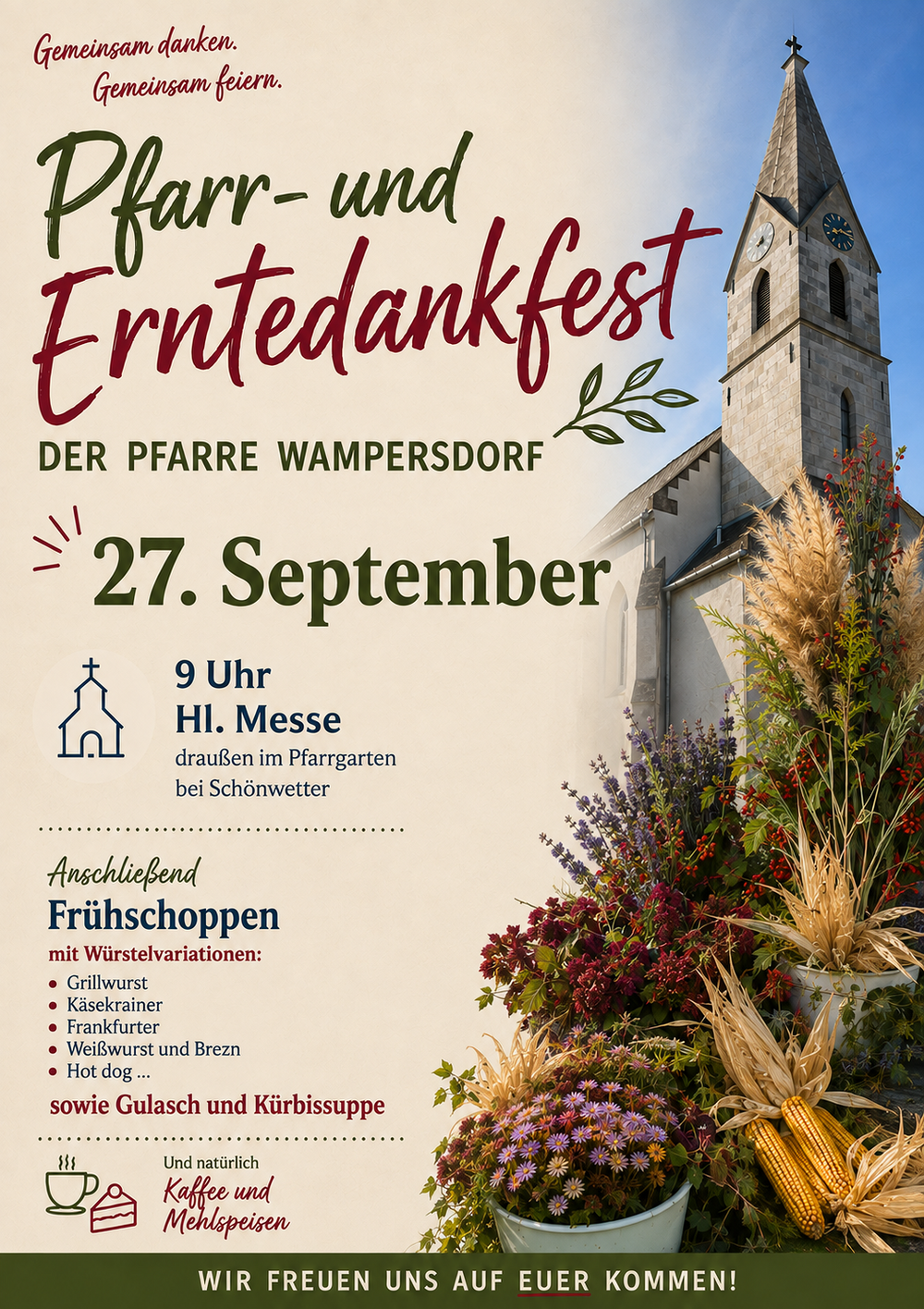 Plakat Erntedankfest Wampersdorf 2026 / Chatgpt Plakat Erntedankfest