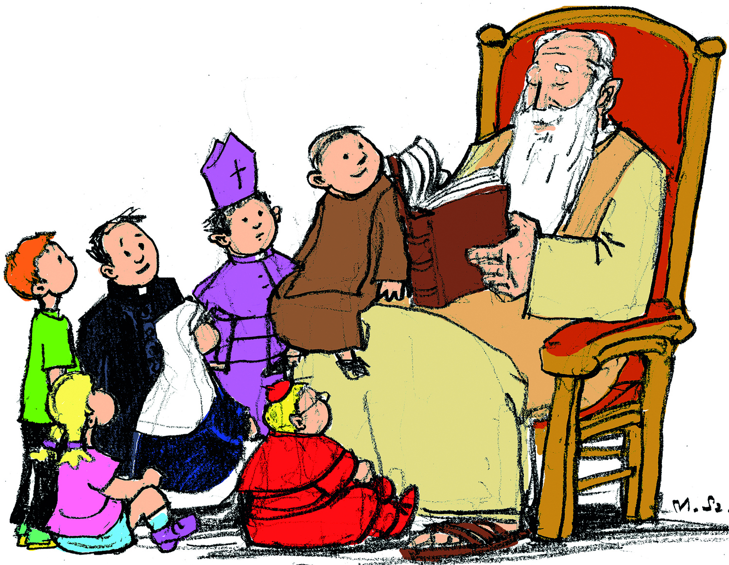 Zeichnung Kirchenvater