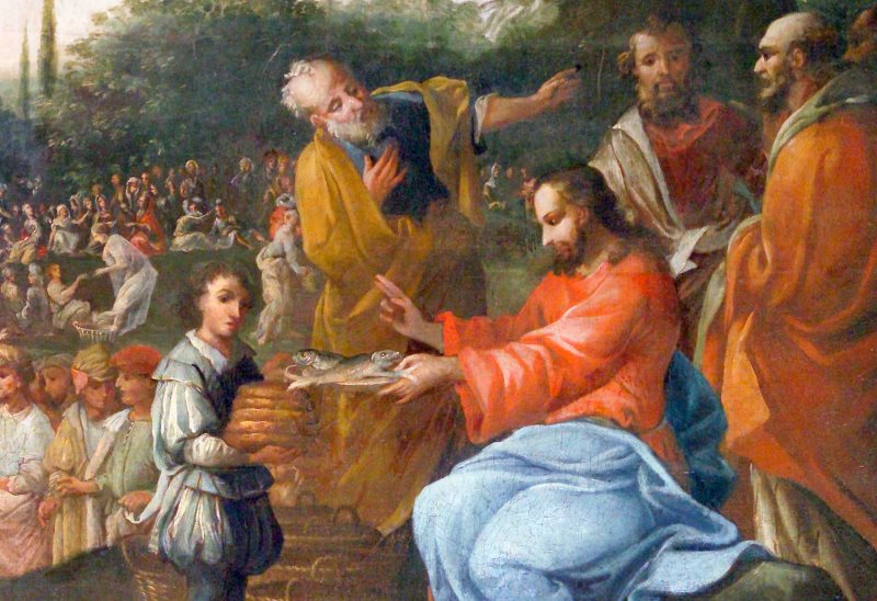 Die Speisung der 5000 / wunderbare Brotvermehrung. Kleinmariazell.