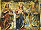 Klemensmuseum: Der Perger-Altar aus 1520. Maria und Jesus, begleitet von Johannes dem Täufer und dem Heiligen Nikolaus.