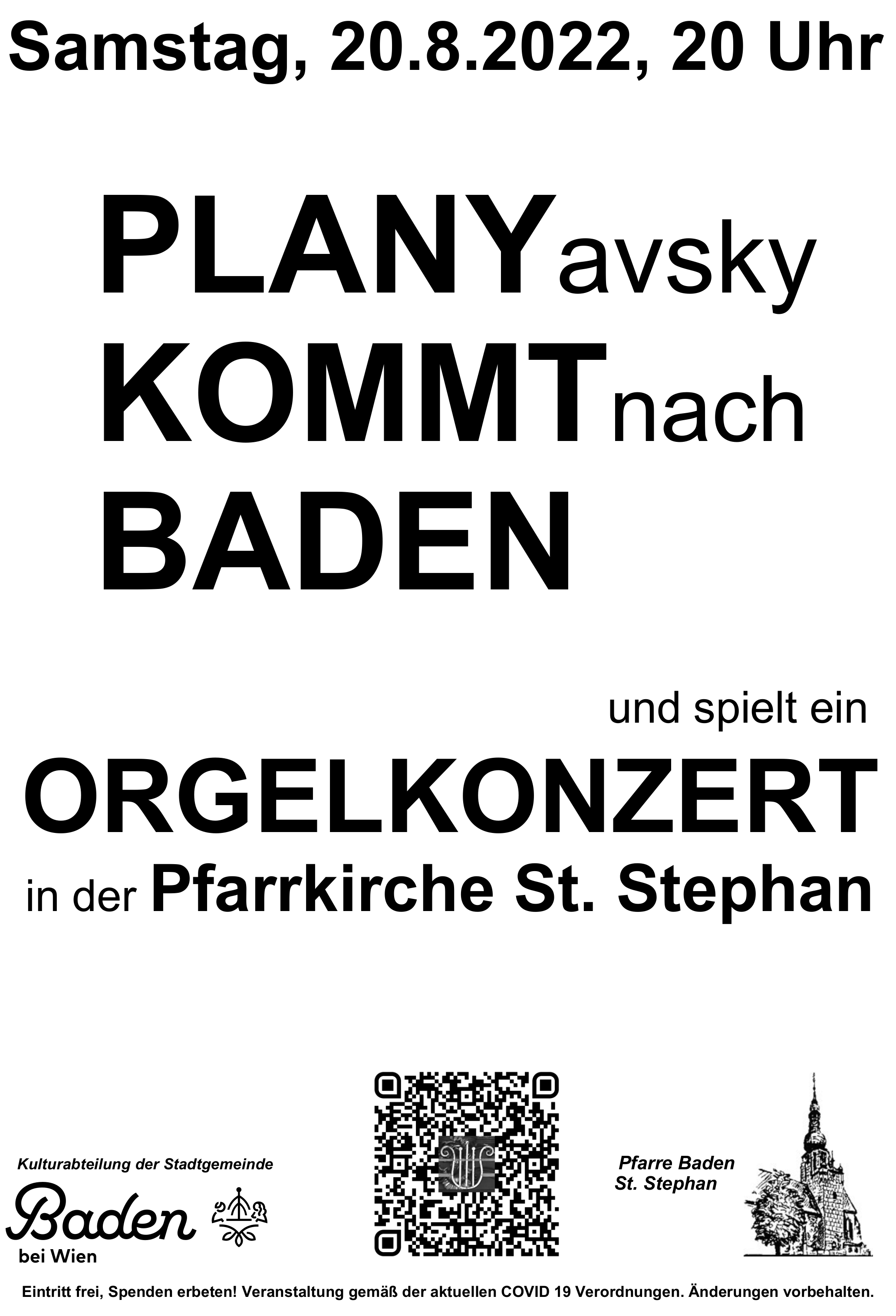 Plakat Orgelkonzert Planyavsky