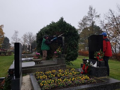 Räumungs- und Säuberungsarbeiten am 10. November 2018