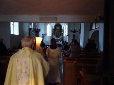 Feier der Osternacht in Ameis