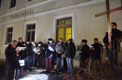 Straßenkreuzweg in Gnadendorf am 3. März 2017