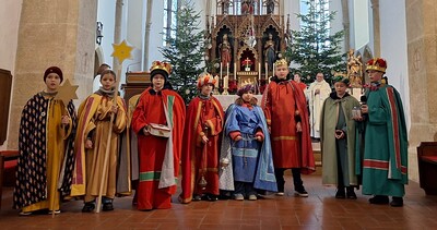 Sternsingermesse 2026 Gruppenbild Pfarre Harmannsdorf 