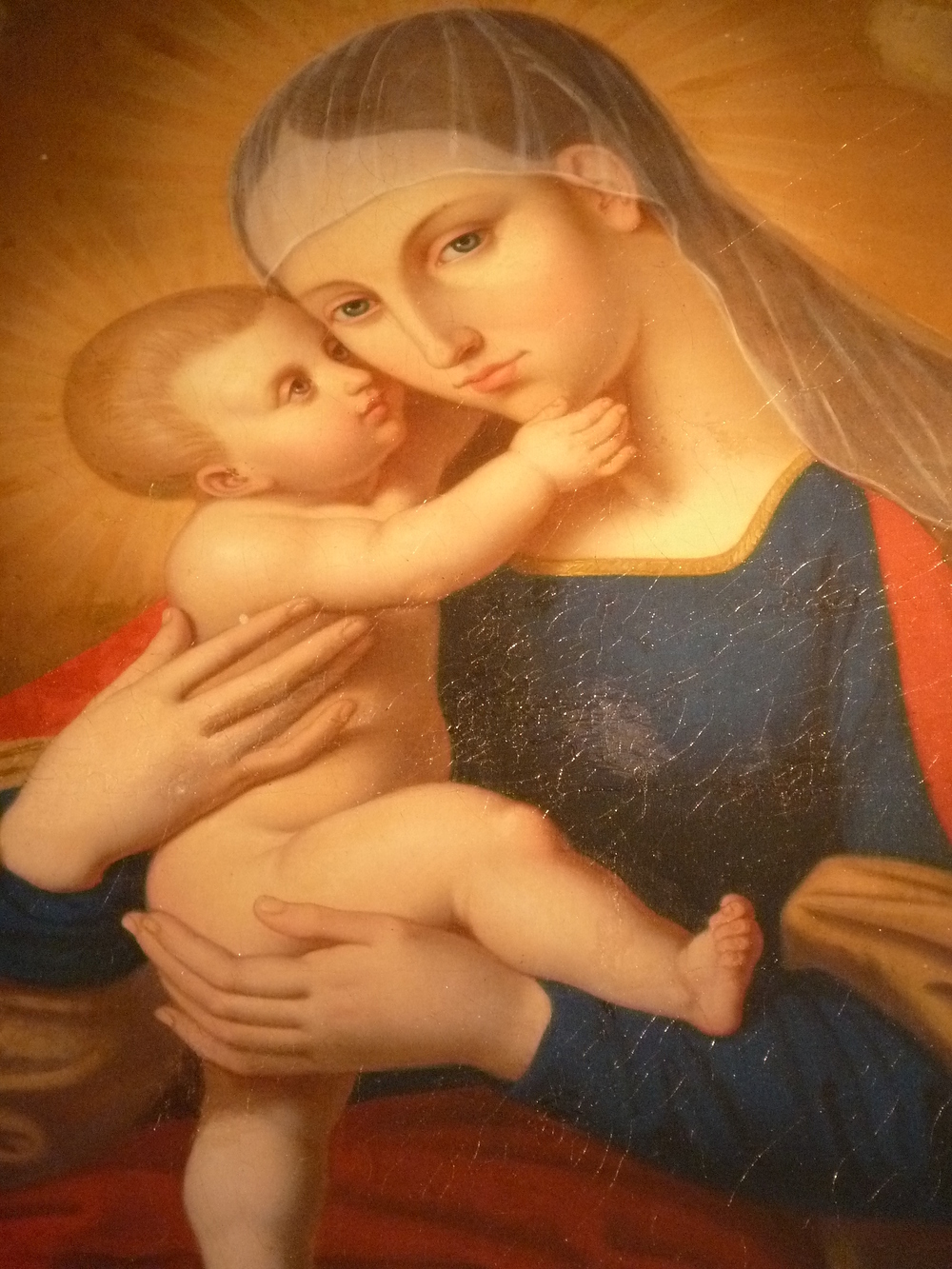 Maria mit Jesus Bild in der Stadtpfarrkirche Gänserndorf