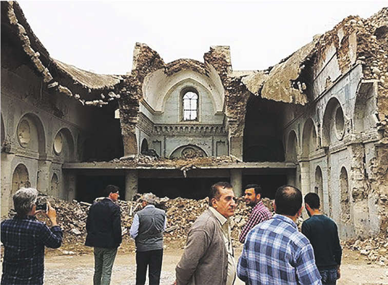 Zerstörte Kirchen in Mosul / Josef Mann, UNESCO, lesamisducnmo.com