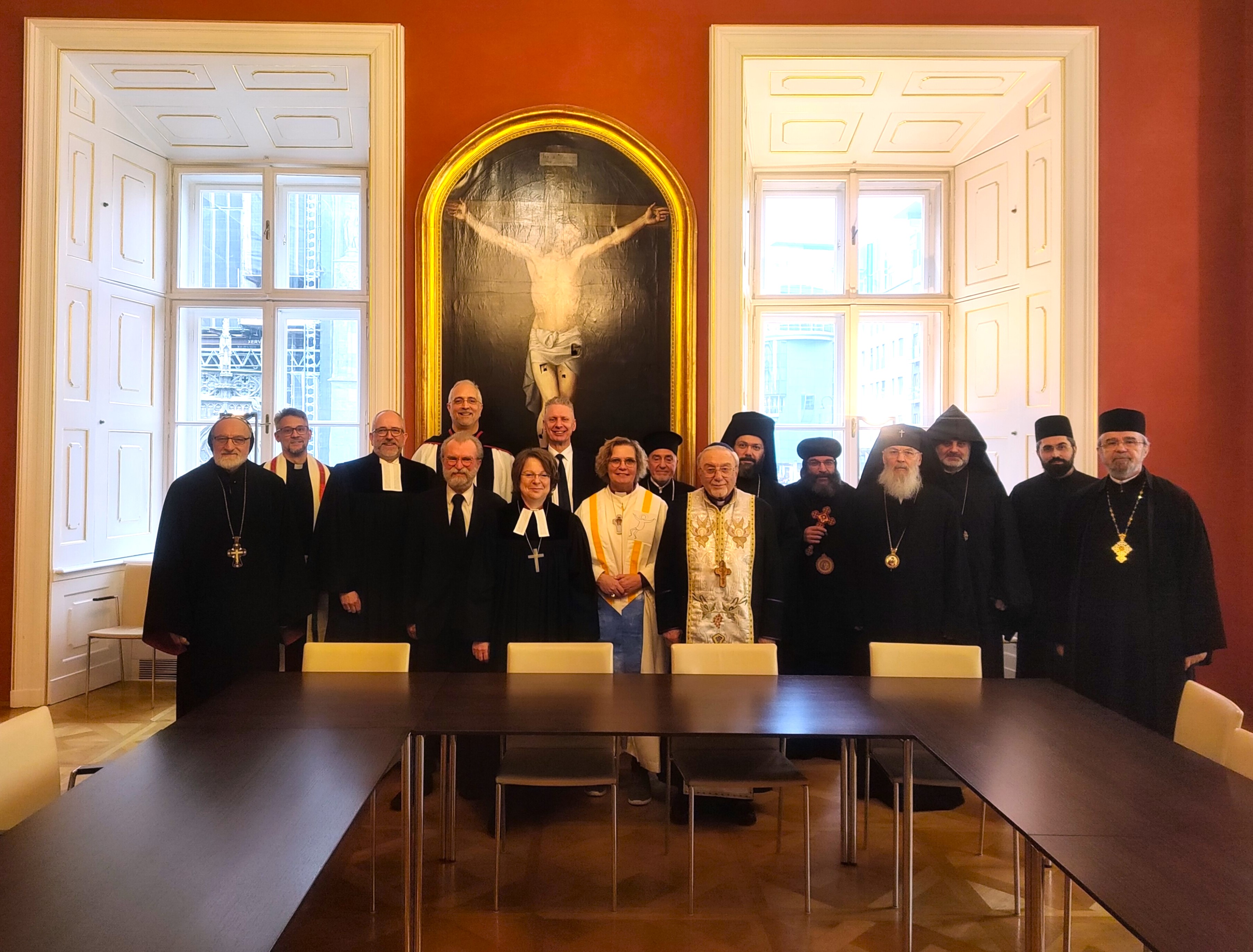 Versammlung der Ökumenevertreter im Konsistorialsaal des Eb. Palais / Raphaela Pallin